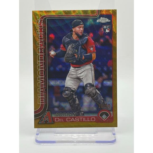 2025 Topps Chrome Adrian Del Castillo Rookie Gold Wave 20/50 SP Diamondbacks RC - Picture 1 of 2